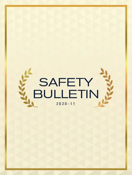 Safety Bulletin 2020-11
